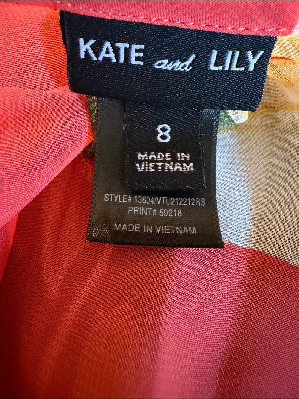 Kate & Lily Coral Floral Chiffon Wrap Maxi Dress Long Sleeve Belted Size 8 - Picture 10 of 11